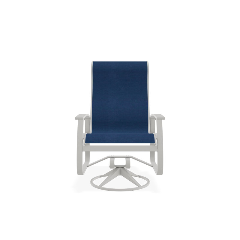 Belle Isle Outdoor Dining Chair, Cobalt 35D Sunbrella®, Snow