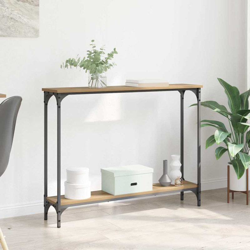 Console Table, Artisan Oak, 75cm H x 100cm W x 22.5cm D