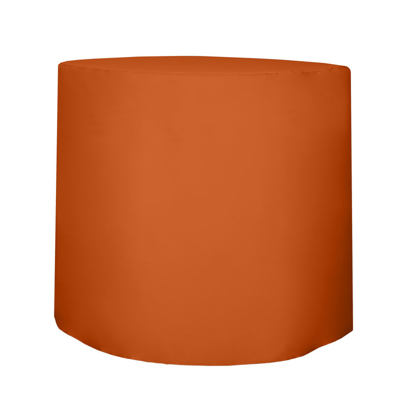 Javin Solid Color Round Tablecloth, Orange, 2