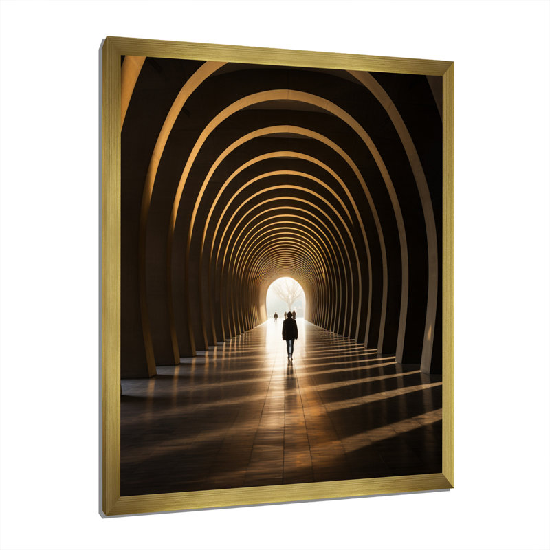 Beige Tunnel Timeless Classic Passage sur toile, H 20 po x l 12 po x P 1 po, Cadre doré à une seule photo