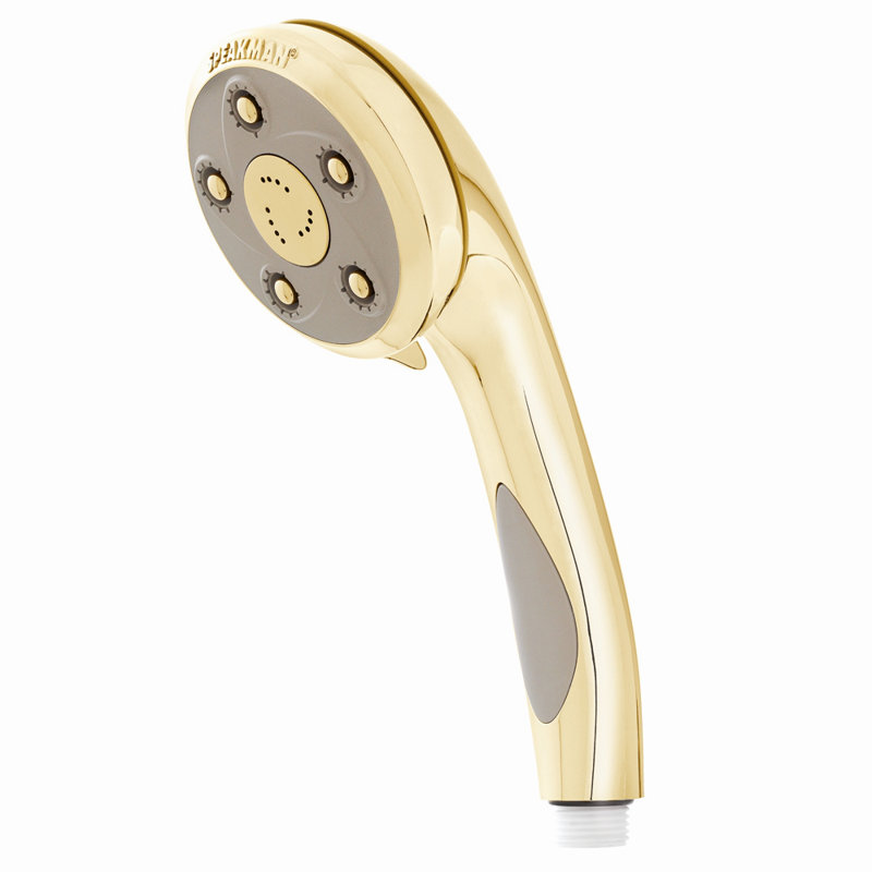 Napa 2.5 GPM Multi Function Handheld Shower Head, Polished Brass
