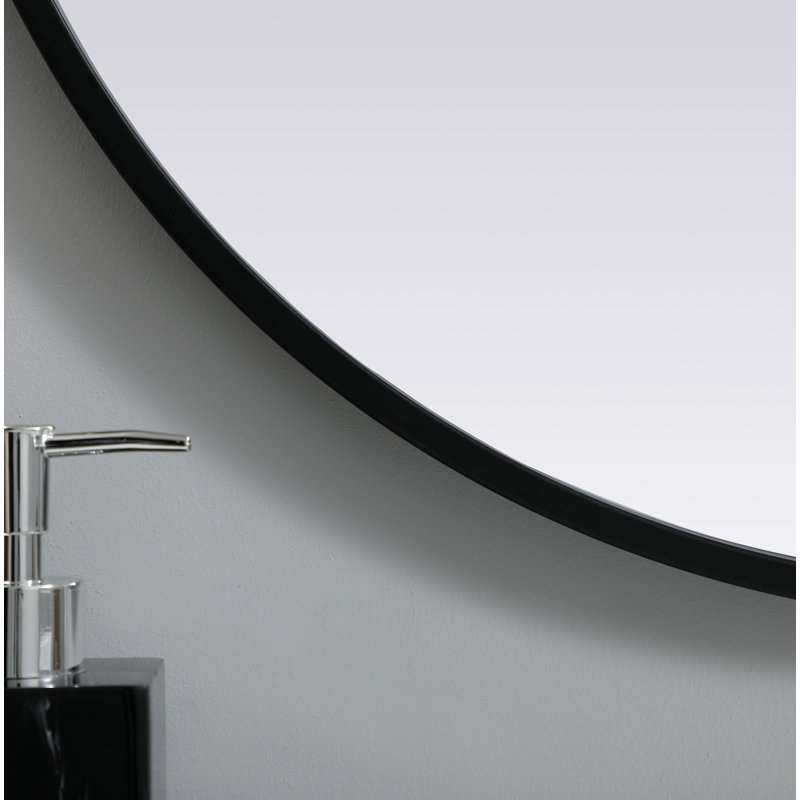 Miroir mural Sabine, Noir, 30 po x 24 po