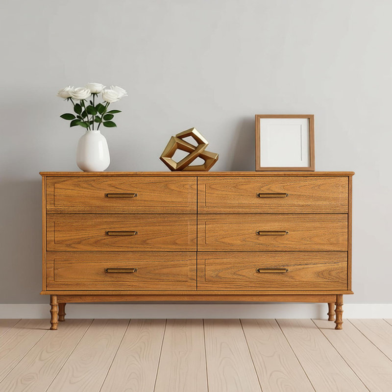 Buffet rétro avec rangement en bois massif, H 35,43 po x l 70,86 po x P 17,71 po