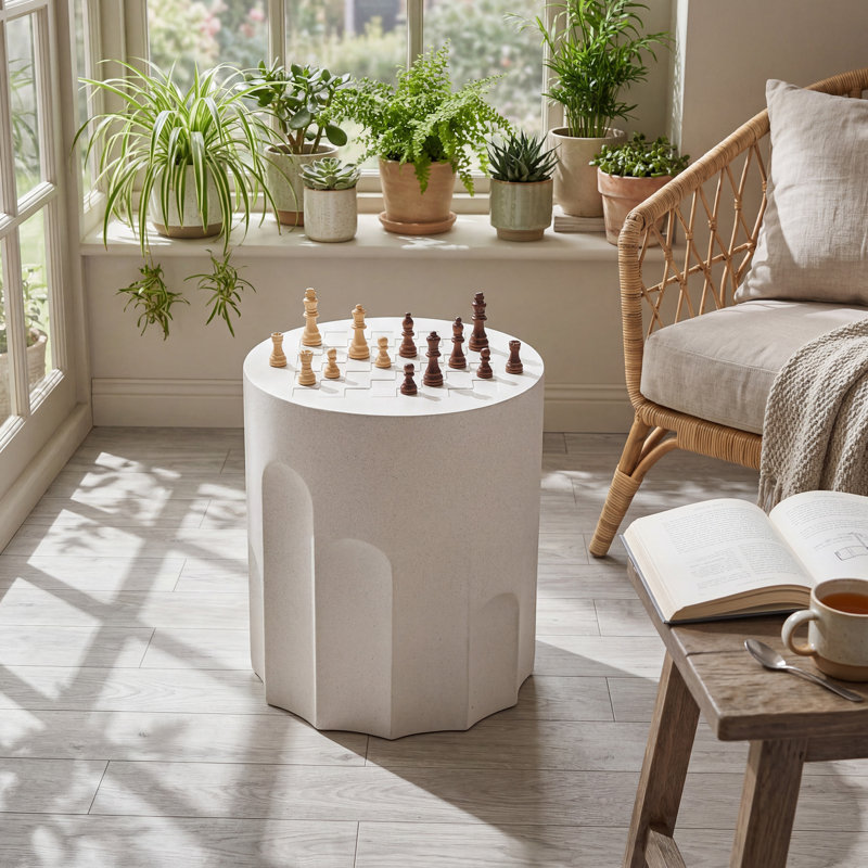 Table d'appoint moderne, 2, Blanc