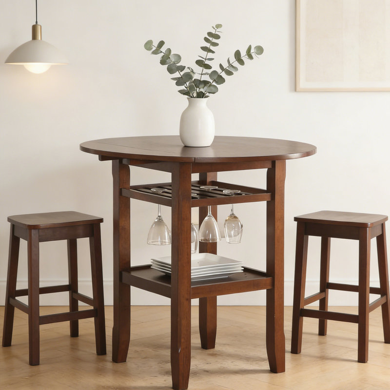 Table à hauteur de comptoir cerisier