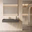 Lavabo de salle de bain mural à surface flottante avec drain encastré à gauche 30 "Juniper - Gris-70942137