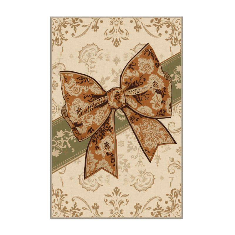 Tapis moelleux moelleux à la mode et au style rétro - Beige, 8 x 12
