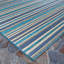 Tapis d'intérieur / extérieur bleu de cobalt / bleu sarcelle tissé à plat à rayures Ellenton-848370307