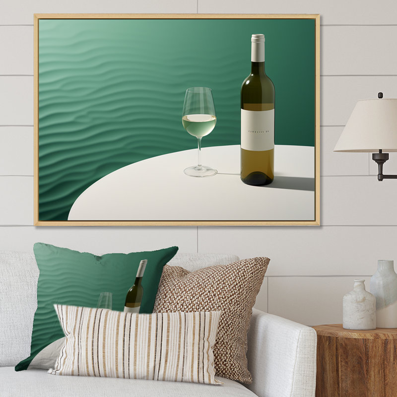 Chablis Charm I sur impression sur toile, Cadre naturel flottant, H 12 po x l 20 po x P 1 po