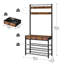 Hall Tree 80cm Wide with Bench and Shoe Storage