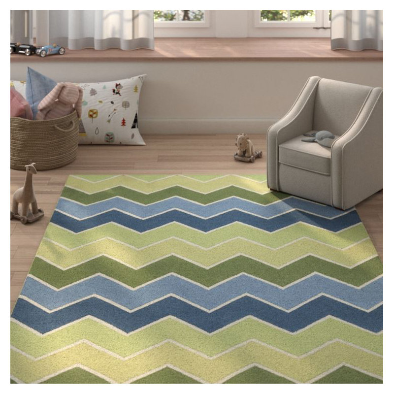 Queener Wool Chevron Indoor Rug, Runner 2'6" x 8'