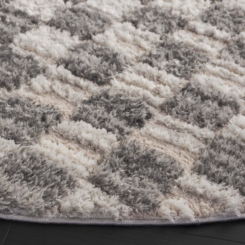 Chikamma Shag 900 Performance Geometric Rug, Round 6'7"