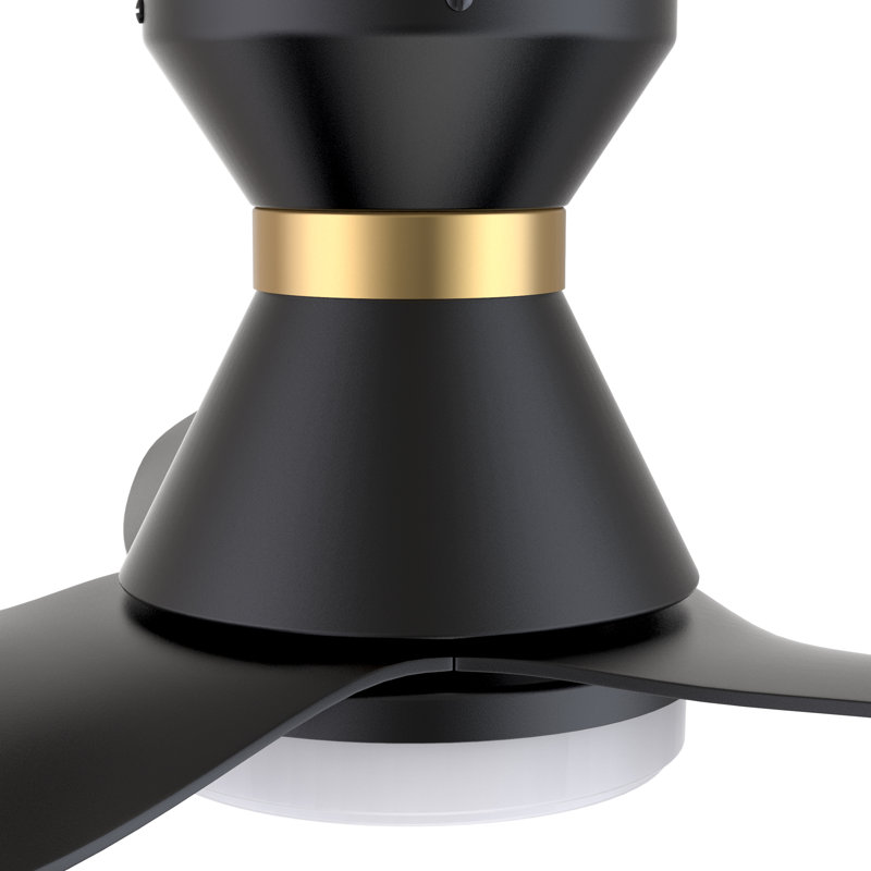 45'''' Smart Ceiling Fan With Remote, Light Kit IncludedWorks With Google Assistant And Amazon Alexa,Siri Shortcut., Black