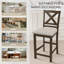 Tabouret de bar rembourré de 26 po en bois massif-397849341-397849089