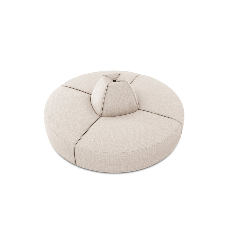 210cm Wide Wood Patio Sofa with Cushions