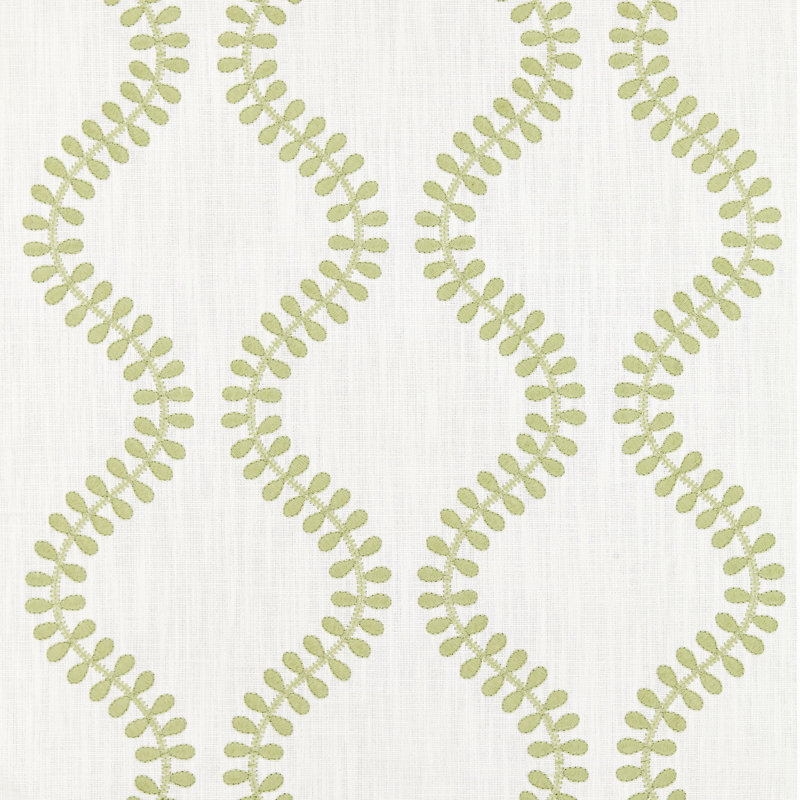 Botanica Foglia Embroidery Fabric, Celery