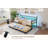 Daybed with Trundle, Metal Twin Trundle Bed with Charging Station & LED Lights, Sofa Beds Frame with Pull Out Bed-1507169518-1507169512