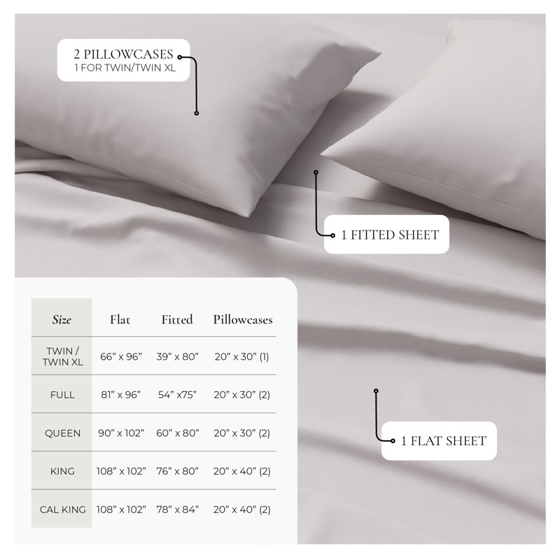 Organic Cotton Jersey Knit Sheets, Fog Grey, King