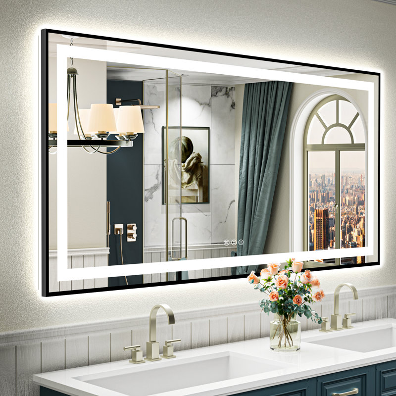 Miroir de salle de bain Matte, 72 po x 36 po, Rectangulaire