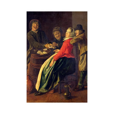 A Game Of Cards by Judith Leyster - Wrapped Canvas Painting