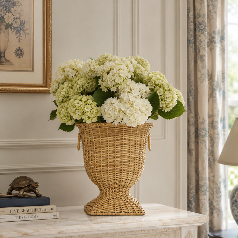 Square Wicker Urn