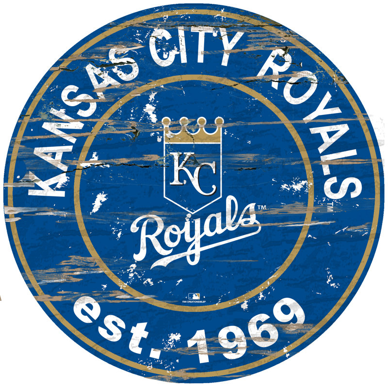 Décoration murale 24" en forme de signe rond à date fixée, Royals de Kansas City