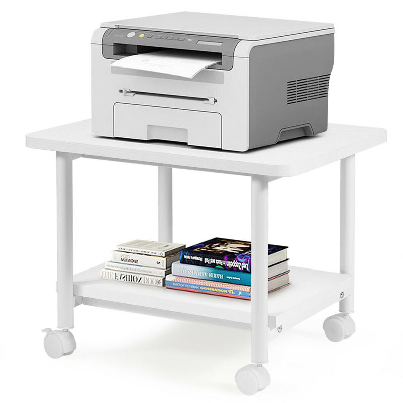 Kutz 37 cm H x 49 cm W Printer Stand, White