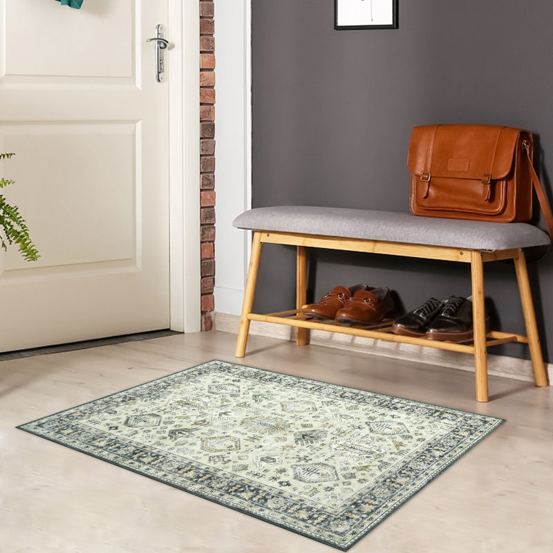 Tapis Dalhia avec envers antidérapant, Rectangle 2 pi x 3 pi