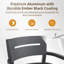 Ensemble repas 5 pièces pour l'extérieur, table en pierre frittée de 44 po et 4 chaises berçantes pivotantes avec patio rembourré, structure en aluminium robuste