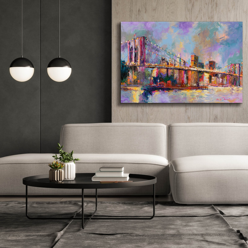 «Brooklyn Bridge» par Richard Wallich, H 40 po x l 60 po x P 1,5 po