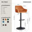 Velvet Height Adjustable Swivel Upholstered Bar Stools-307040904