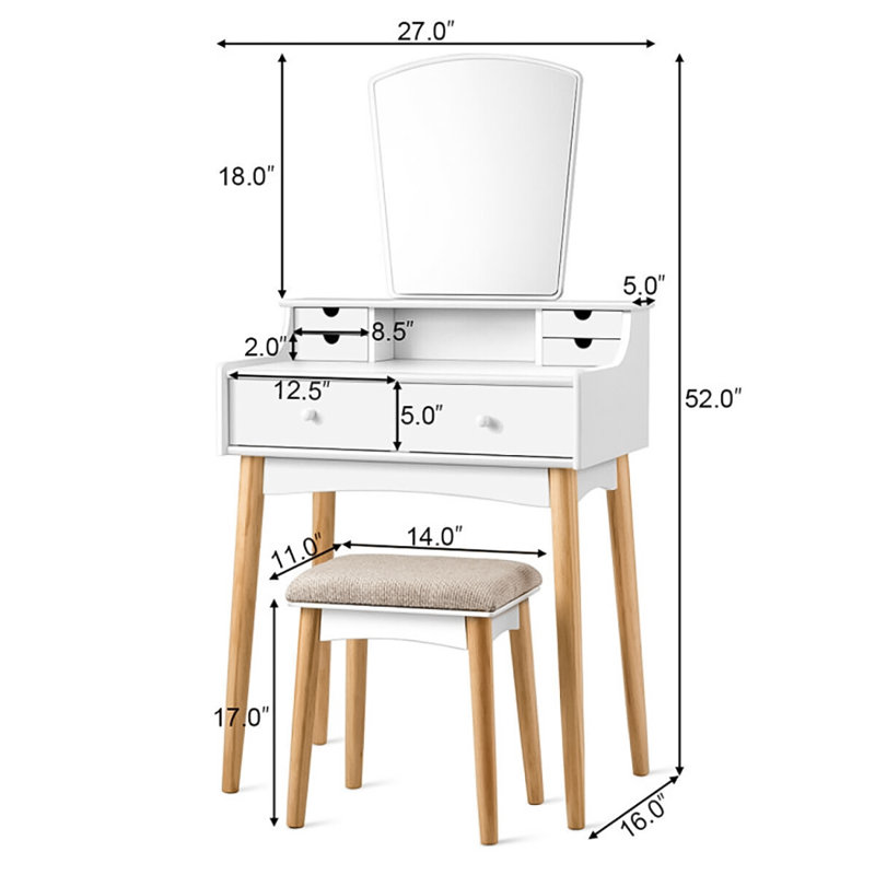 Ensemble de meuble-lavabo avec miroir Bedarra