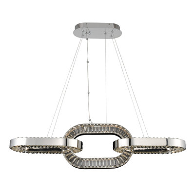 Catena 1 LT Chrome/Clear Chandelier Allegri