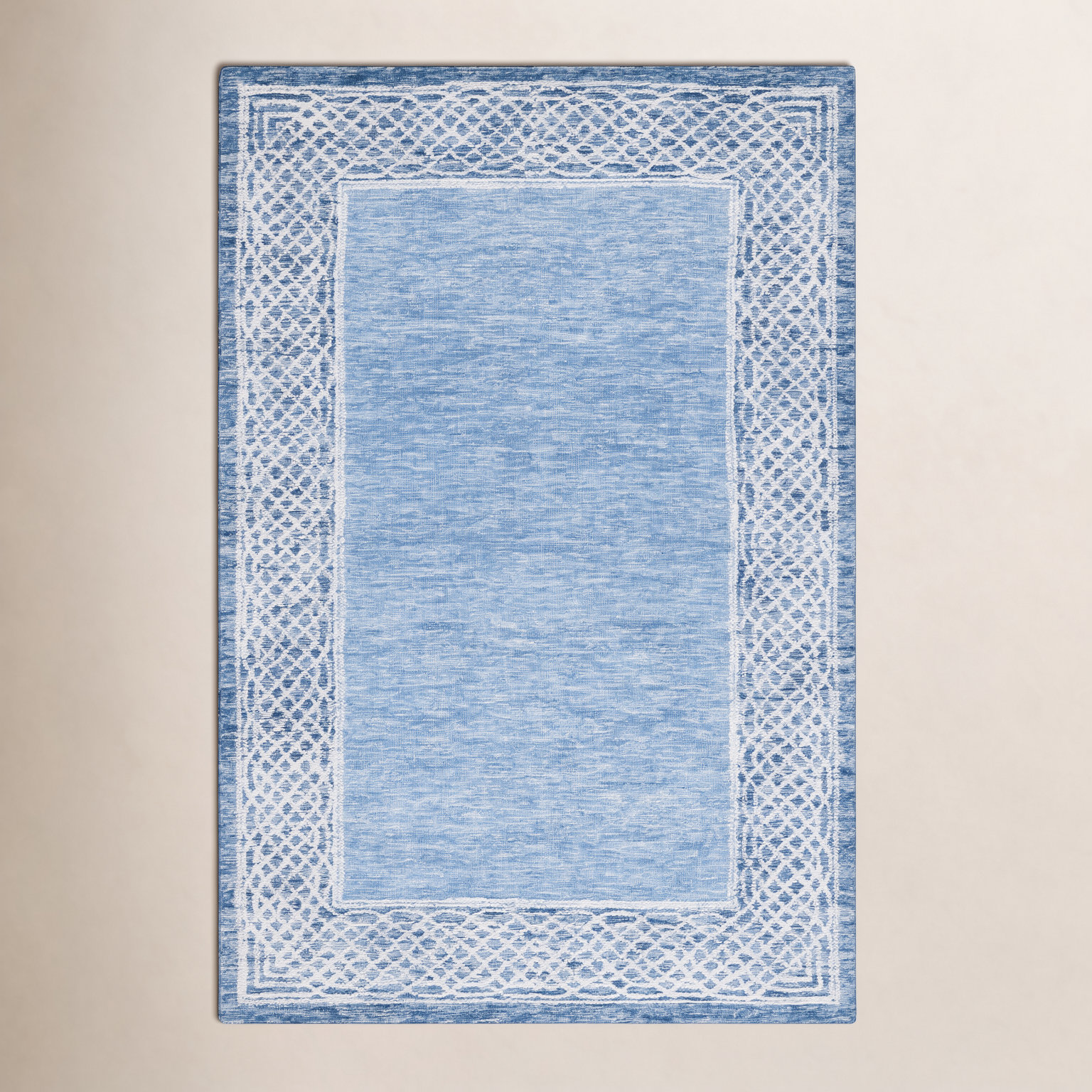 Hand-Tufted Geometric Wool Rug, Rectangle 6' x 9'