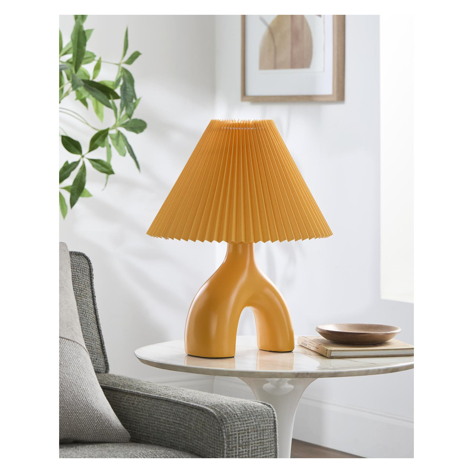 Celes Table Lamp, Orange, Orange