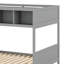 Lit superposé avec tablettes, escalier de rangement et 2 tiroirs-511653546