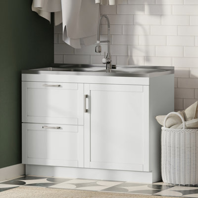 46-Inch Laundry Utility Sink And Cabinet