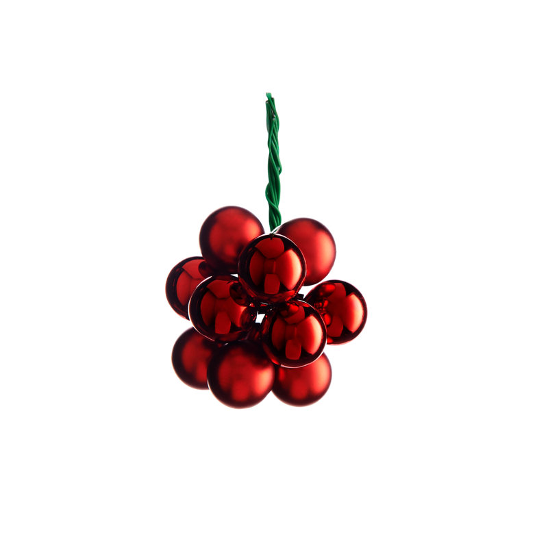 11cm Solid Colour Plastic / Acrylic Bauble, Christmas Red