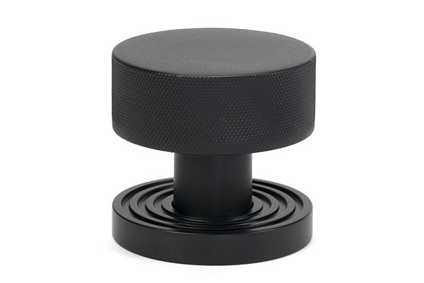 Brompton Interior Mortise Knobset, Matt Black