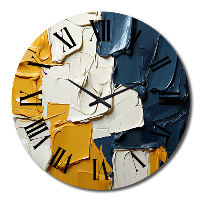Souvenir de l'Ukraine, peinture abstraite I, horloge murale