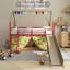 Ensemble lit mezzanine simple avec glissade et rideau Jack Junior-1422776944