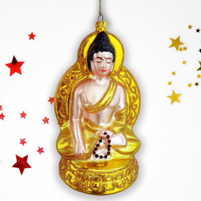 Herle Golden Buddha Glass Ornament