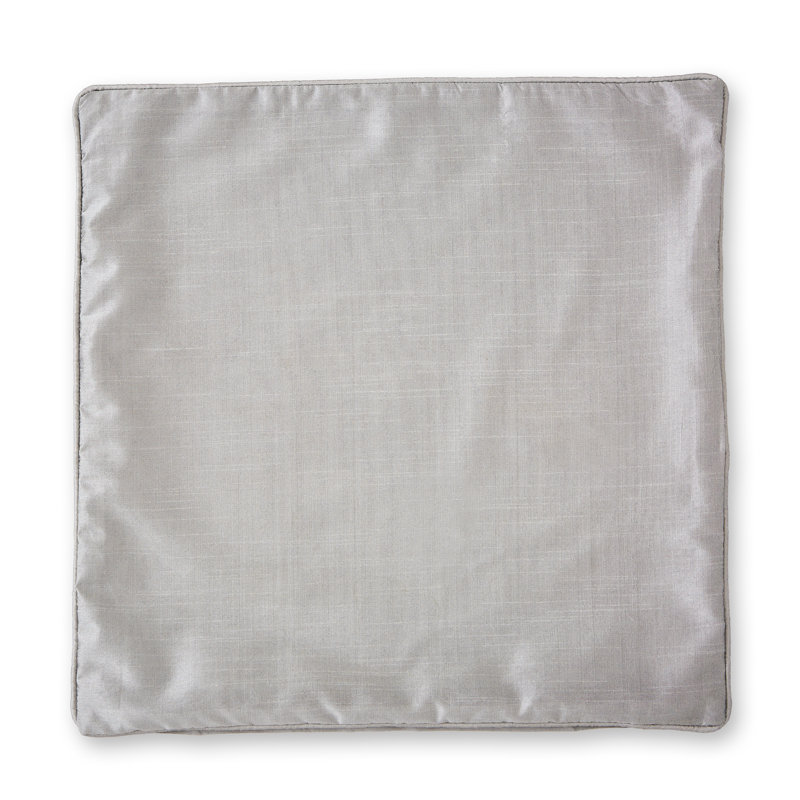 Faux Silk Cushion Cover, Silver Grey, Polyester