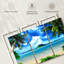 «Serene Beach Scene», reproduction d'art sur toile-553856324