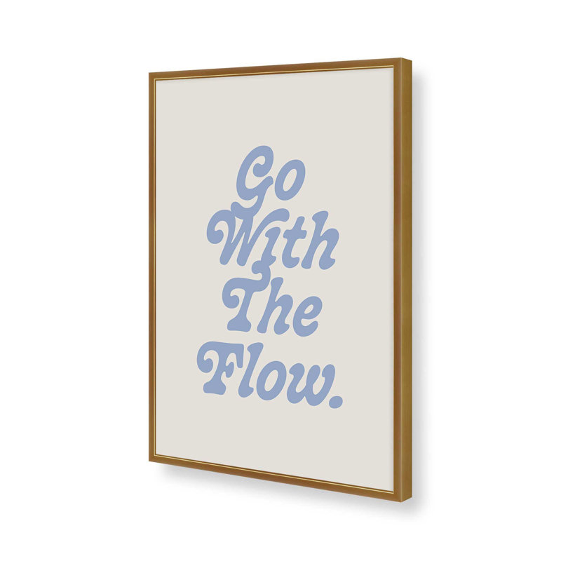 «Go With The Flow II» par Poiseparadise, reproduction d'art sur toile, H 16 po x l 12 po, Doré