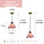 Luminaire suspendu fleur simple rose