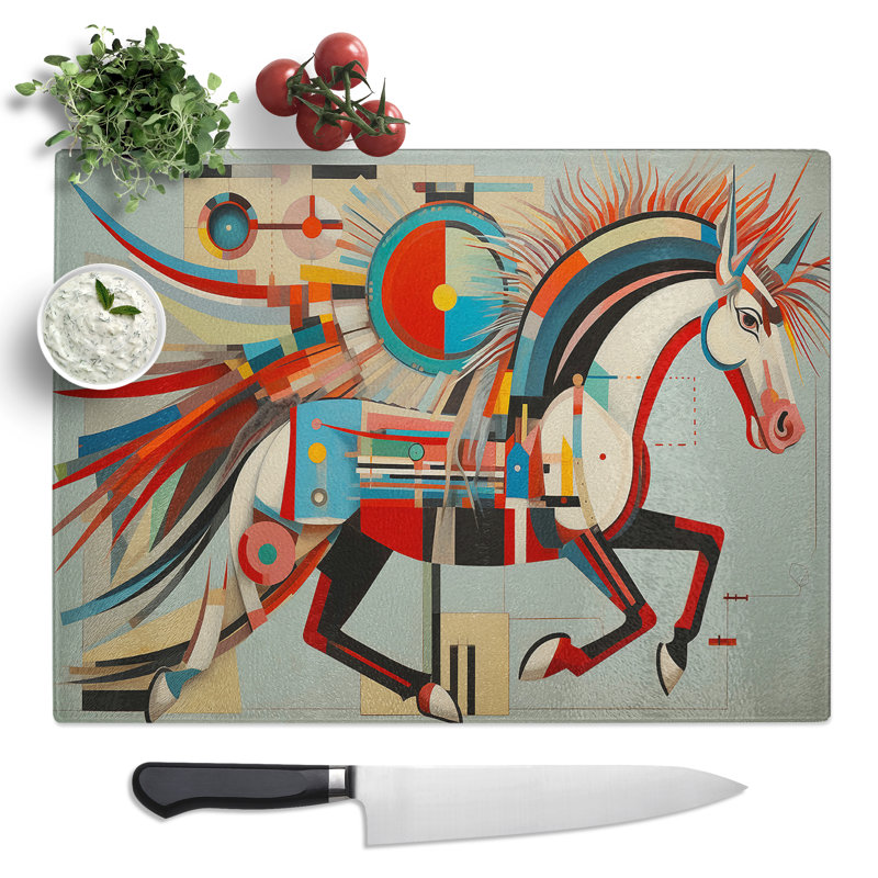 Pegasus Constructivism  Glass Chopping Board