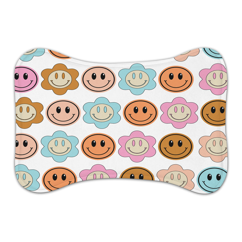 Retro Bliss - 1 Piece Bone Shape Feeding Mat, XL (18")