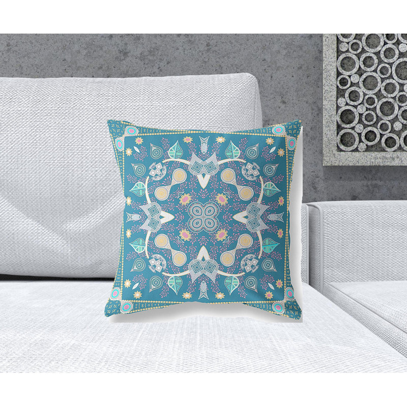 Coussin 18 po x 18 po, Turquoise