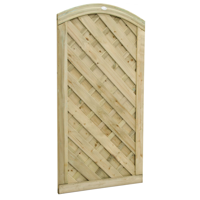180.0098cm H x 89.9922cm W Natural Timber Wood Gate